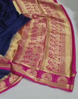 Mysore silk saree - Navy Blue