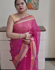 kota doria embroidery saree