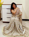 white multicolor thread work phulkari