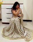 white multicolor thread work phulkari