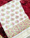 white multicolor thread work phulkari