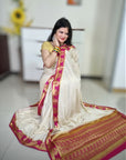 Mysore silk saree - White
