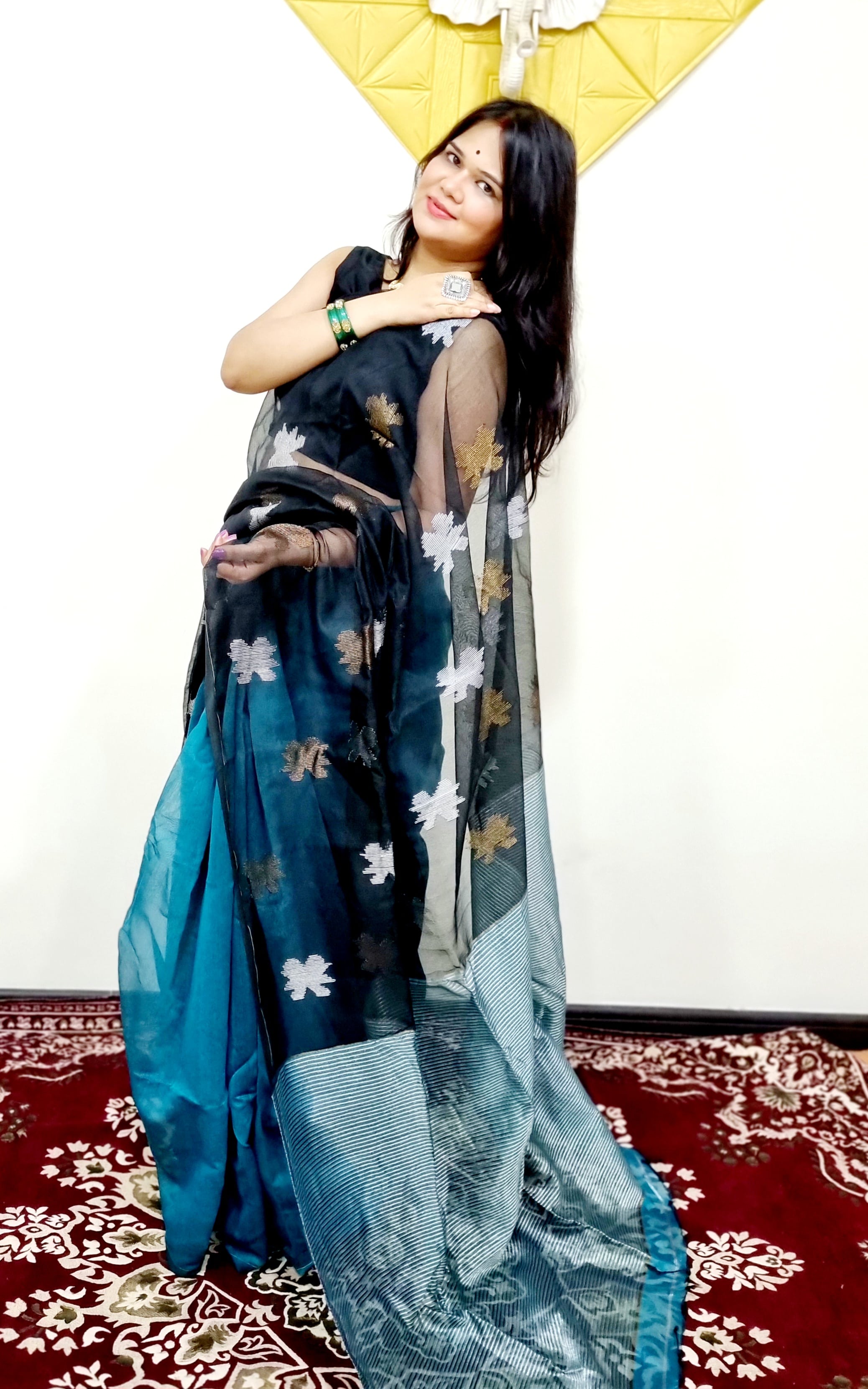 Matka Muslin jamdani Saree