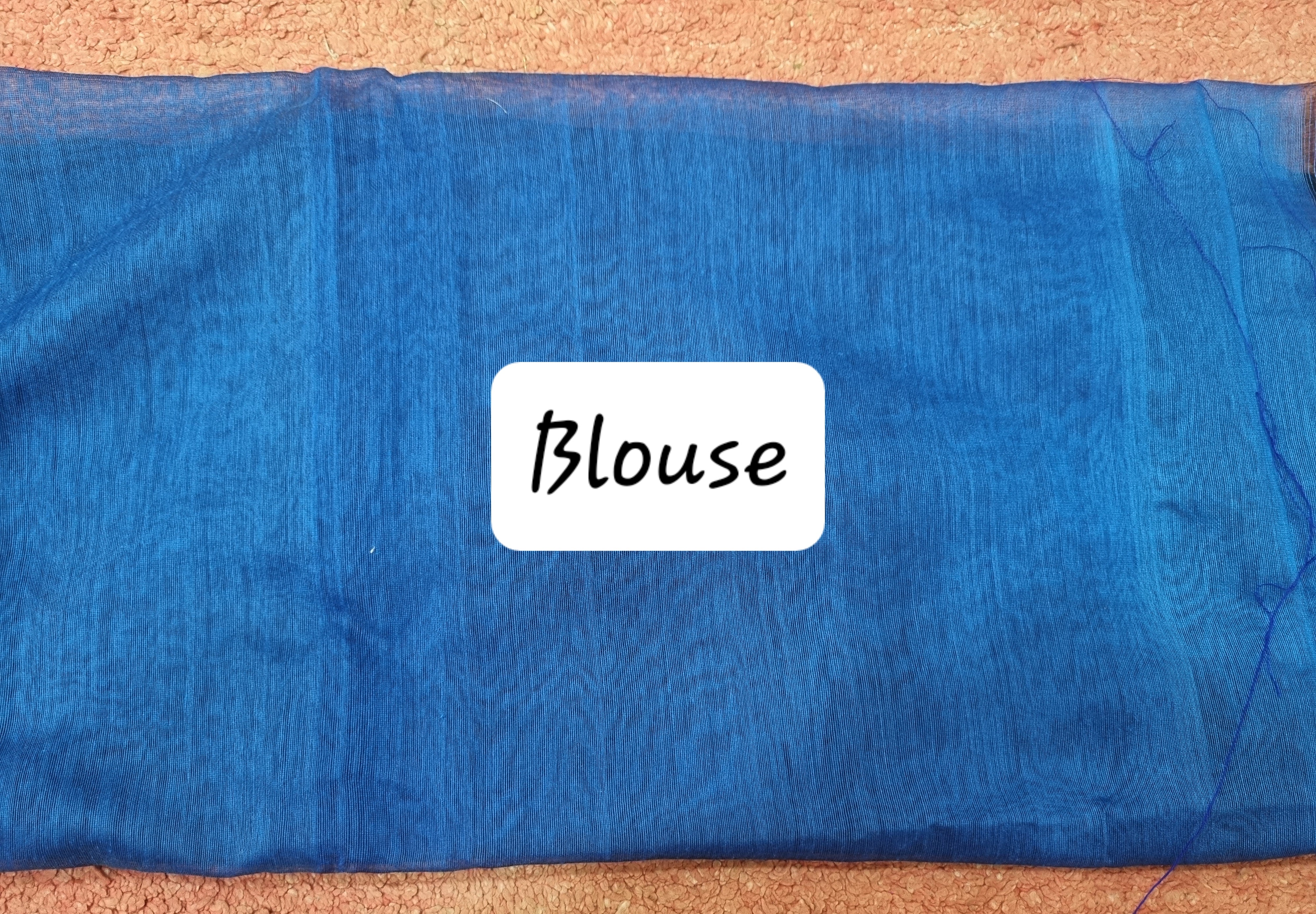 TEAL BLUE LEAF Matka Muslin jamdani Saree