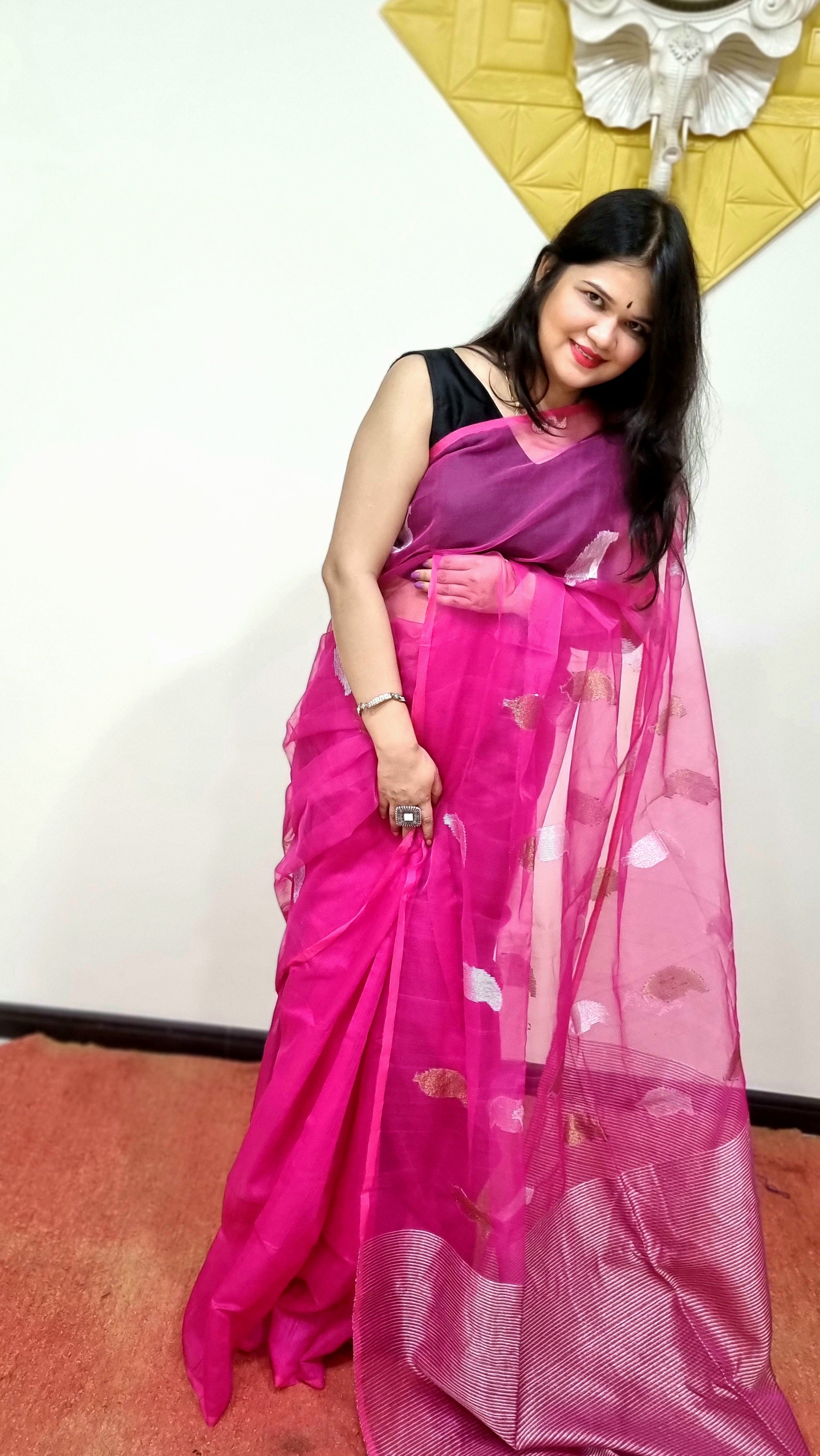 Matka Muslin jamdani Saree