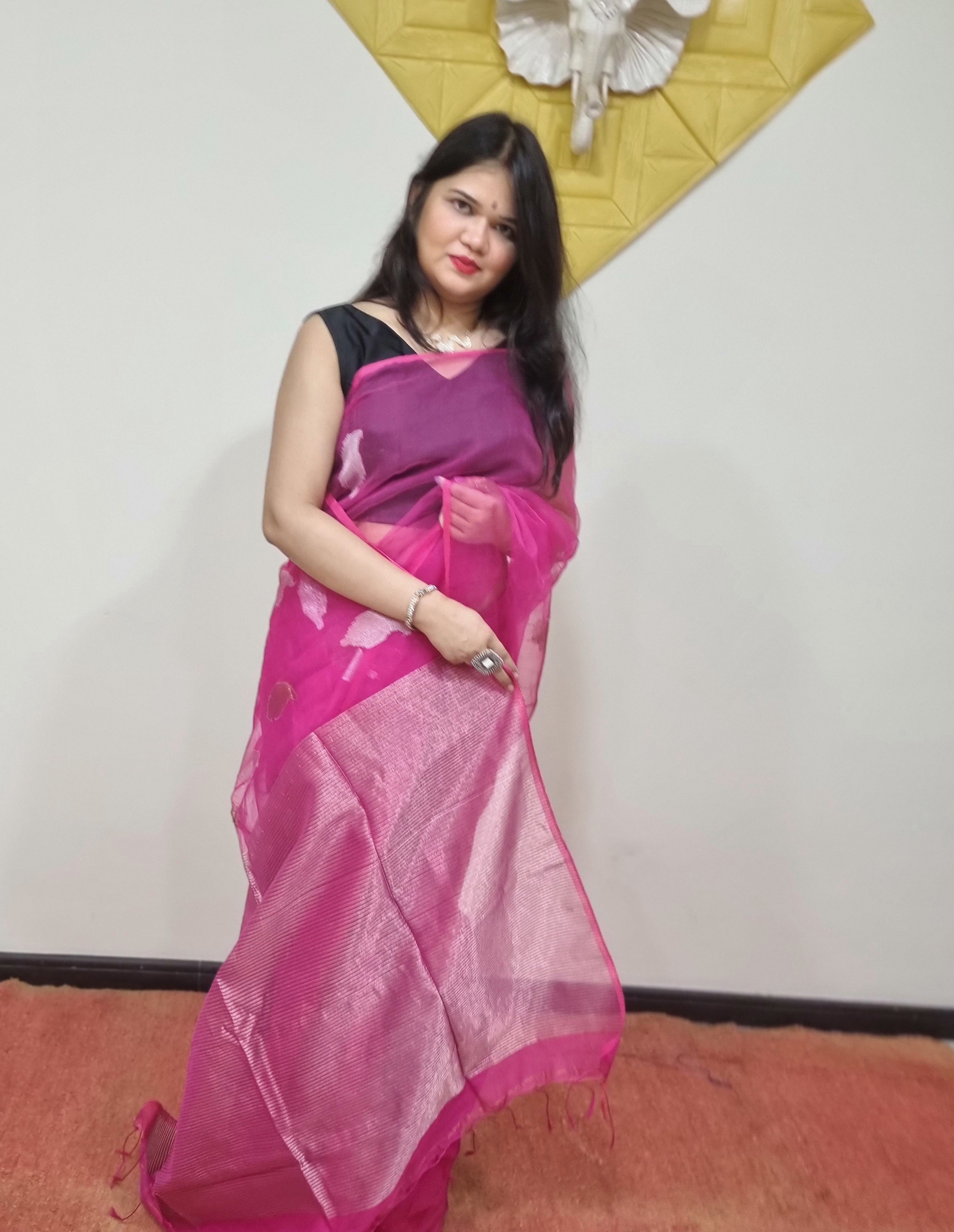 Matka Muslin jamdani Saree