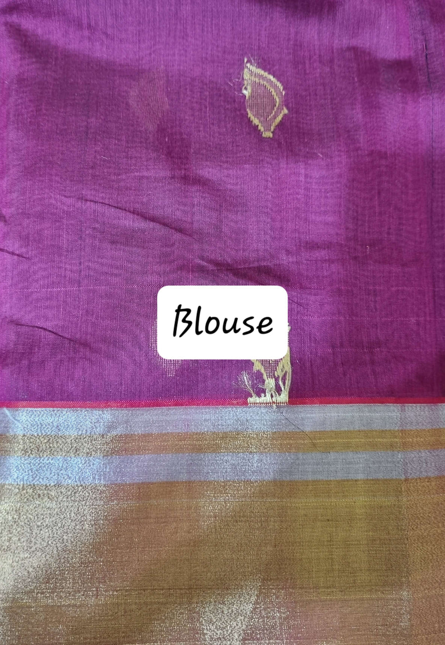 wine Chanderi saree