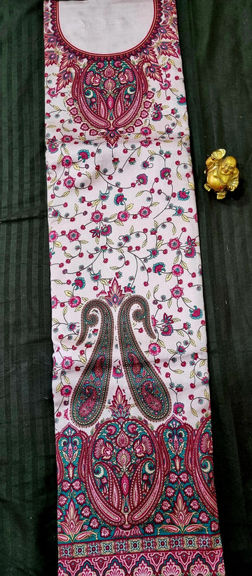 PINK KARANCHI PRINT DRESS MATERIAL