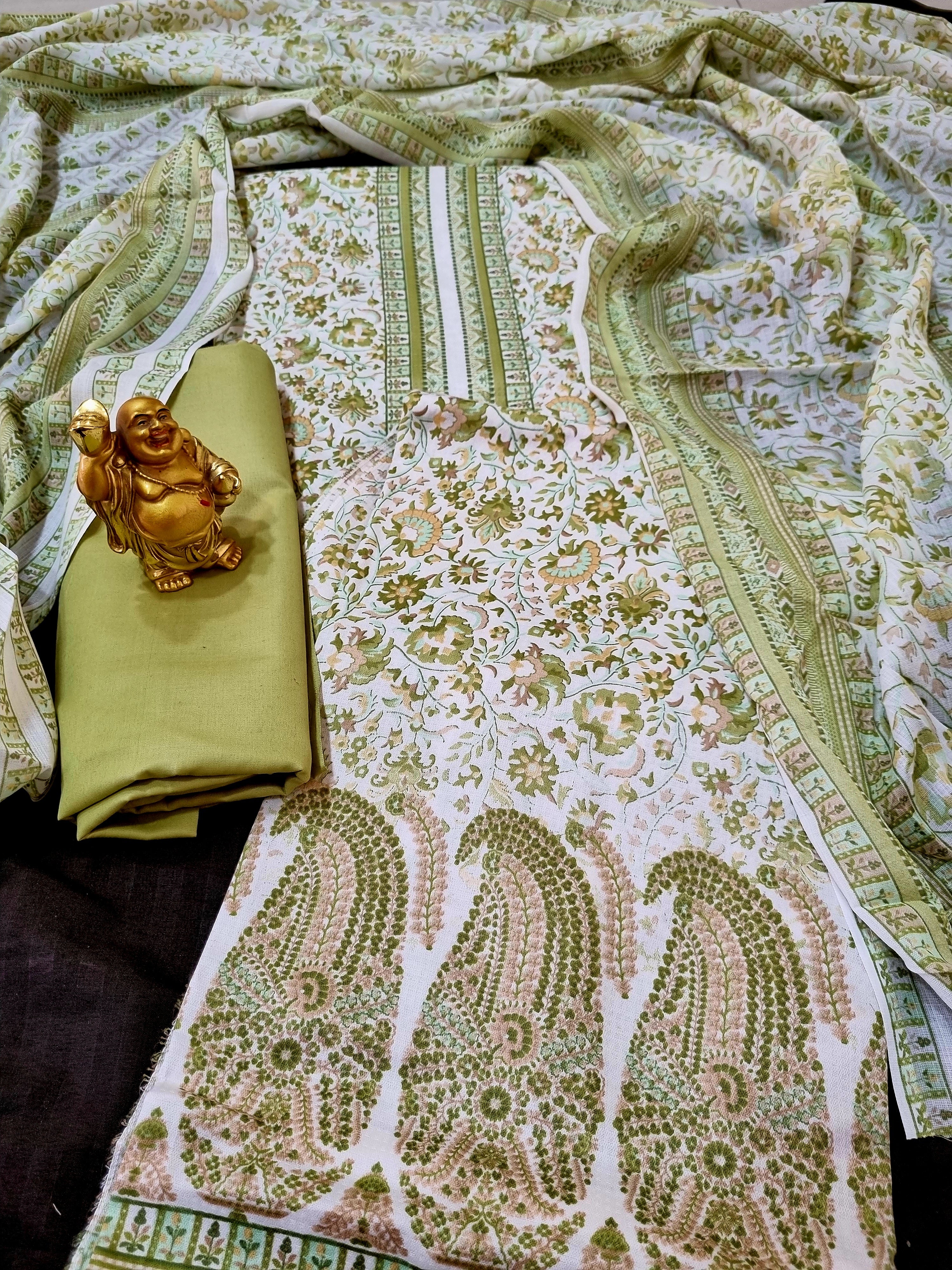 कराची प्रिंट ड्रेस सामग्री