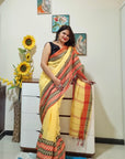 ZIGZAG border Soft cotton saree