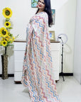 Digitally Printed Multicolor Saree