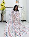 Digitally Printed Multicolor Saree