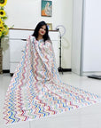 Digitally Printed Multicolor Saree