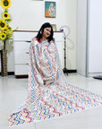 Digitally Printed Multicolor Saree