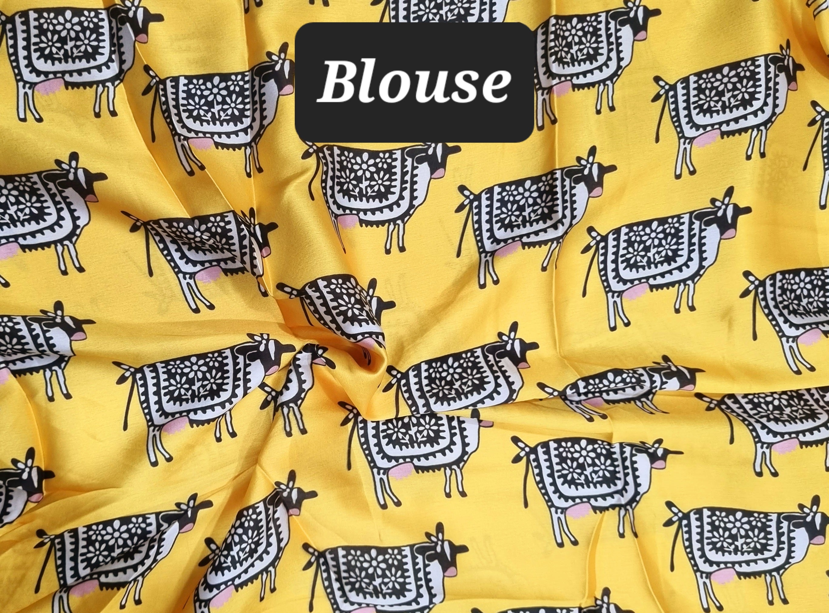 Digitally Printed Multicolor Saree