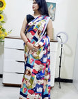 Digitally Printed Multicolor Saree