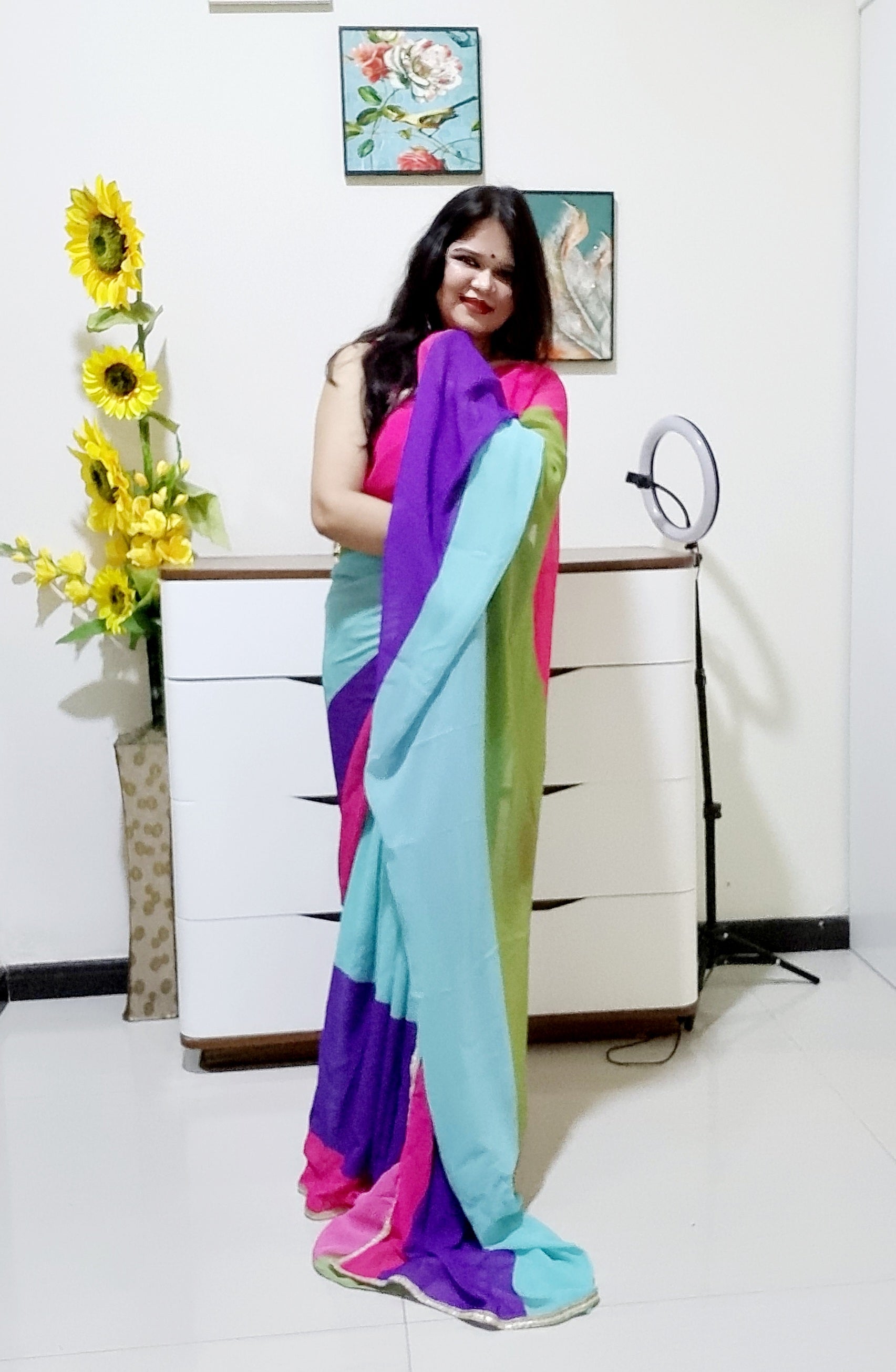 Alia inspired Rainbow saree