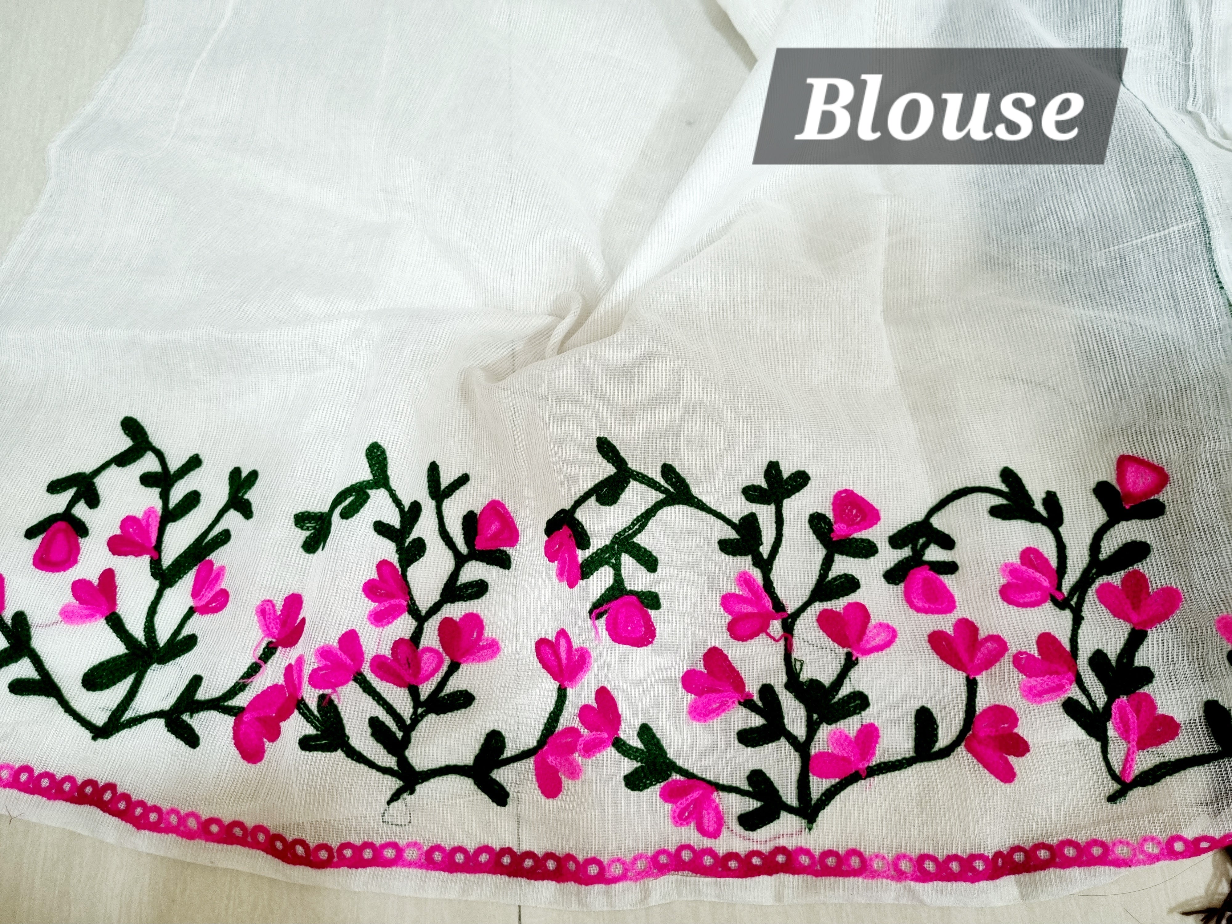 Premium quality supernet aari work saree