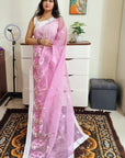 Premium supernet embroidery work saree