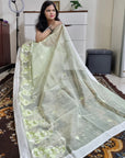 Premium supernet embroidery work saree