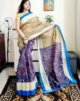 Kashmiri Print khadi silk saree