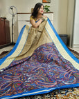 Kashmiri Print khadi silk saree