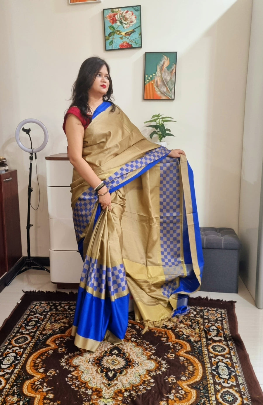 Silk cotton daily wear saree