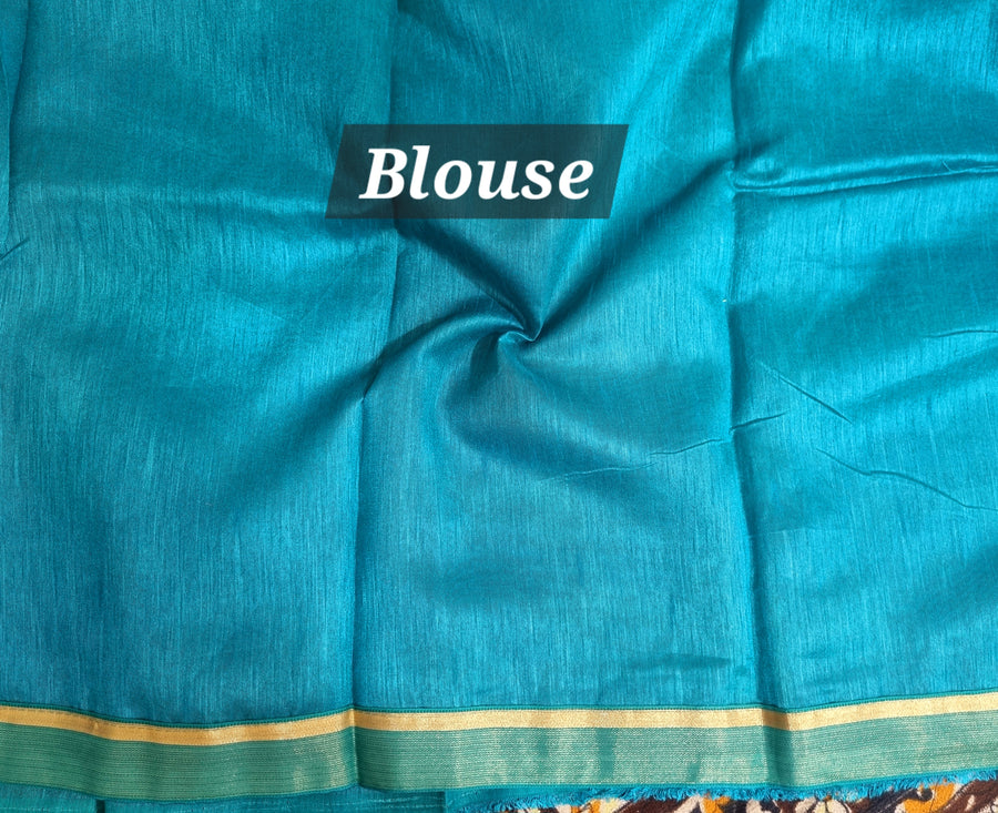 Premium georgette sky blue saree