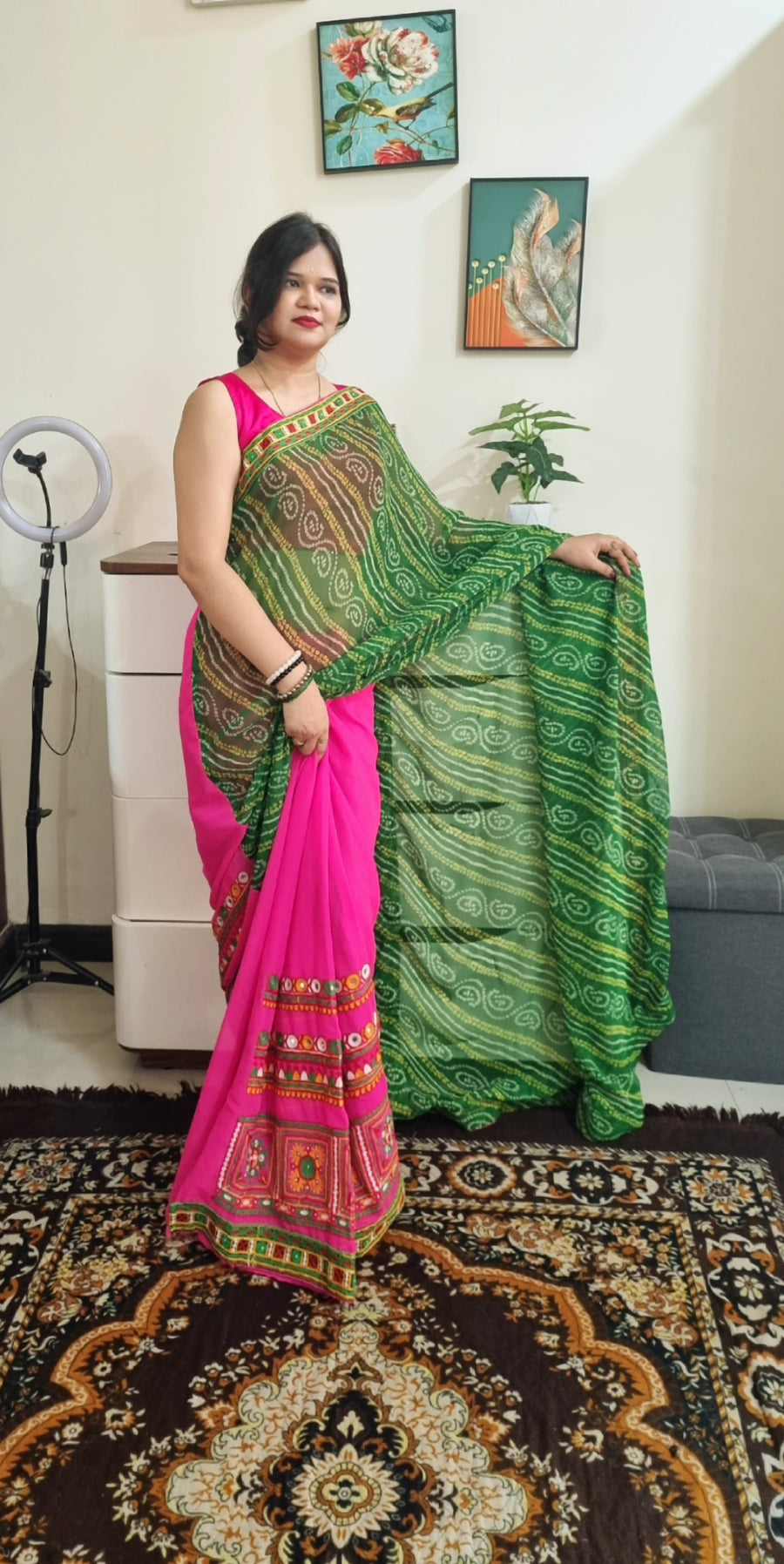 Gujrati kutch work Gamthi Saree