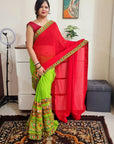 Gujrati kutch work Gamthi Saree