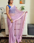 Semi chiffon lehariya saree