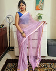 Semi chiffon lehariya saree