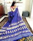 Bengal Handloom si-co Handpainted saree