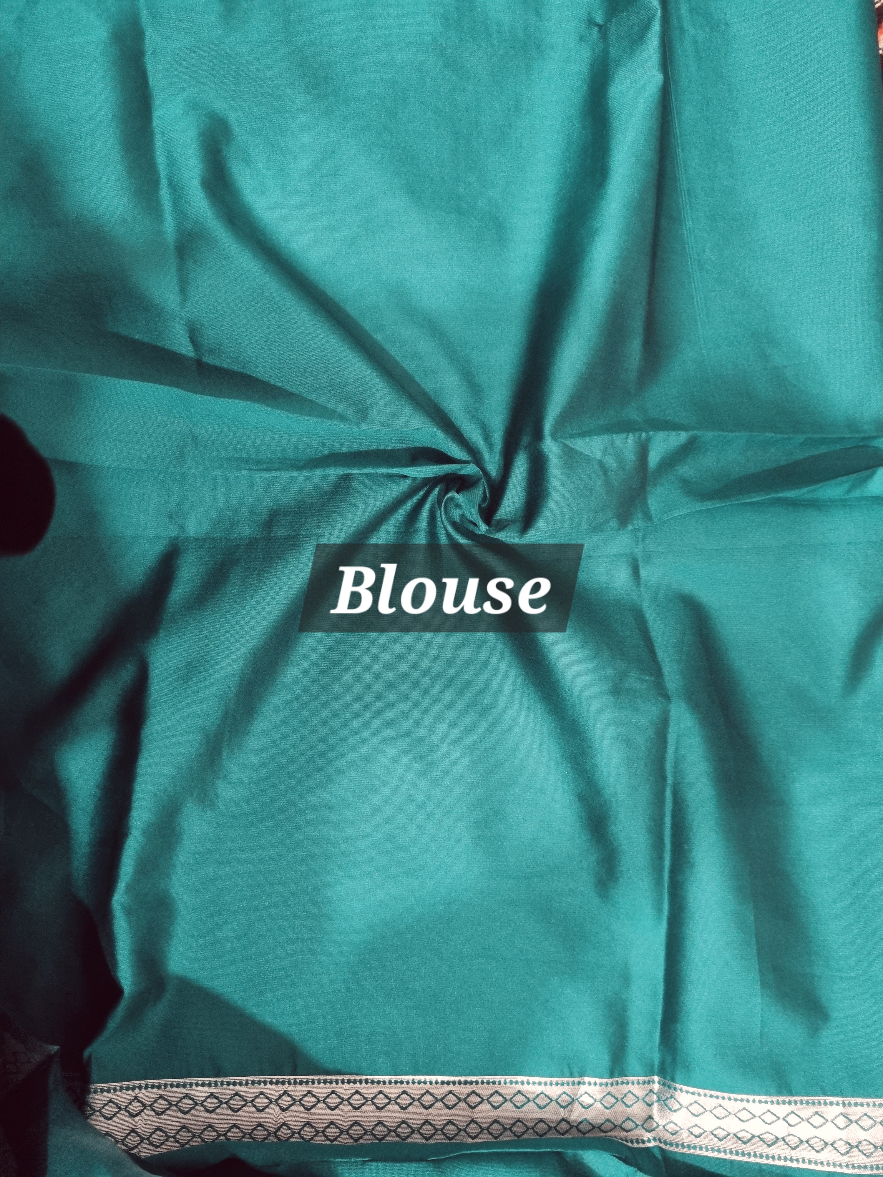 Teal Green multicolor peacock boota soft silk saree