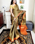 Black south silk saree