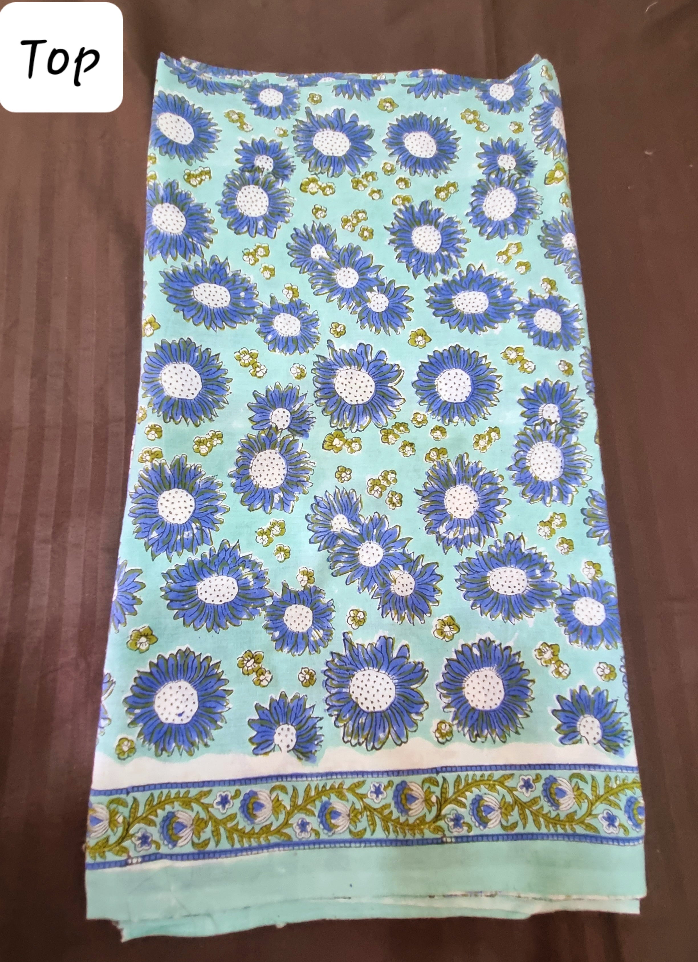 कॉटन हैंडब्लॉक ड्रेस सामग्री