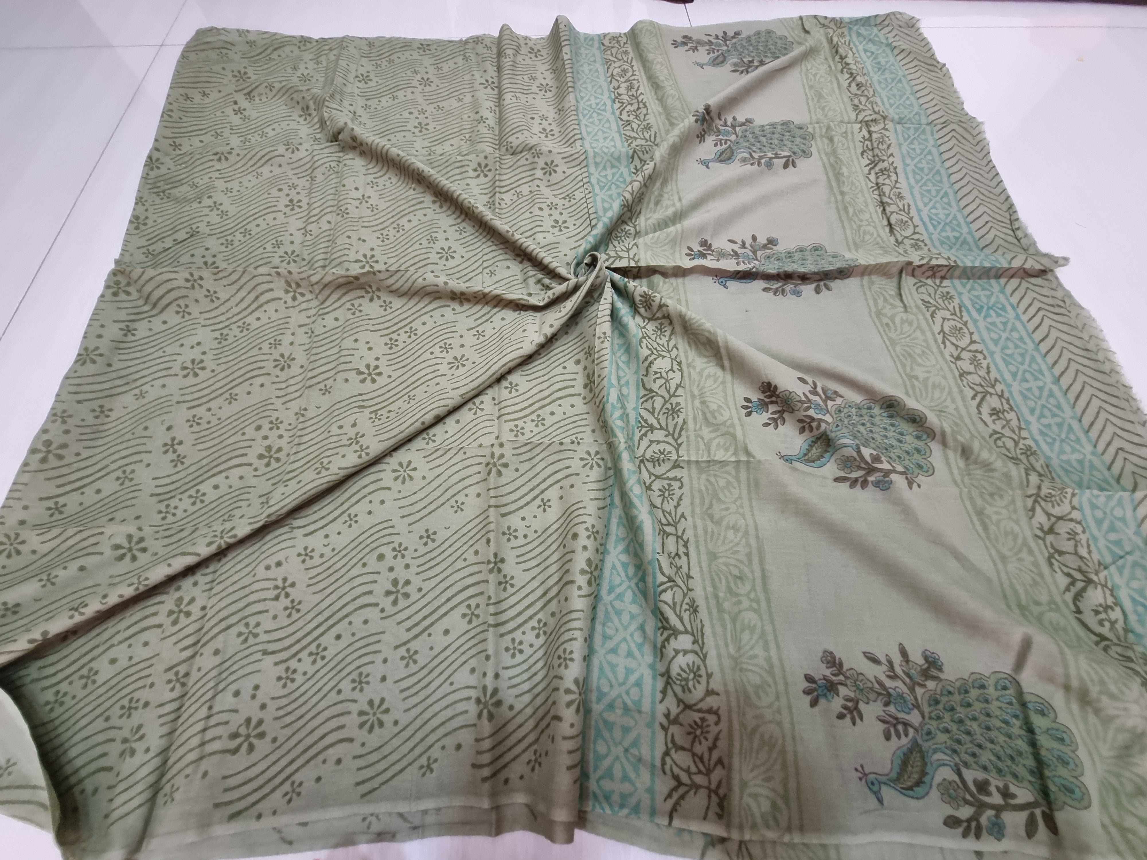 कॉटन हैंडब्लॉक ड्रेस सामग्री