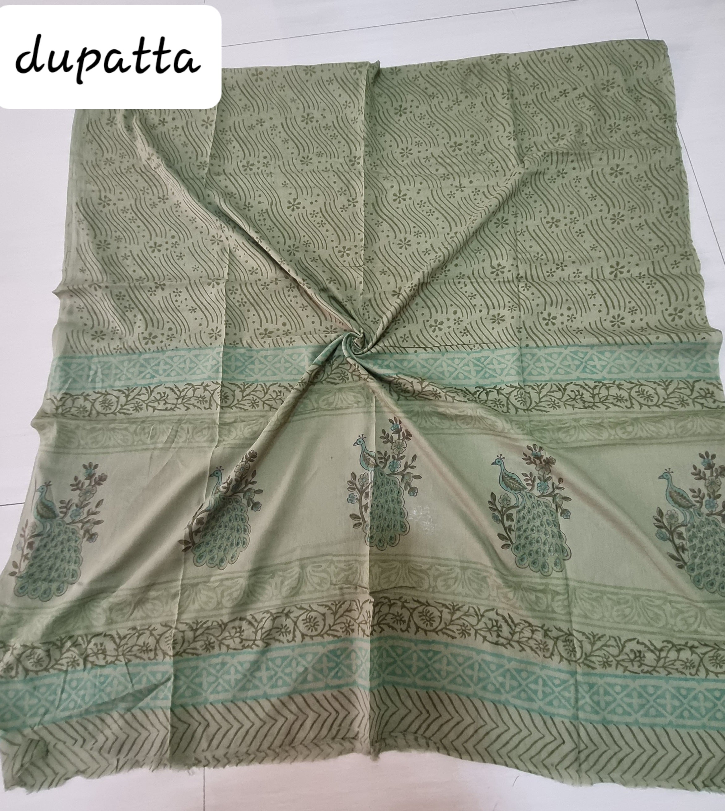 कॉटन हैंडब्लॉक ड्रेस सामग्री