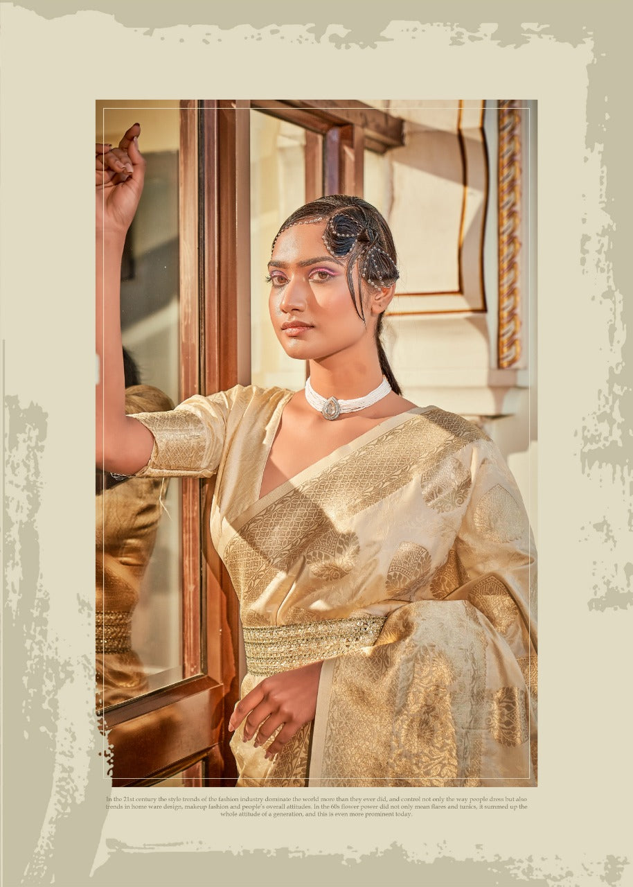Banarasi zari Boota Art silk