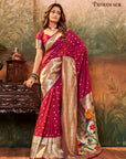 MAROON  Paithani silk saree