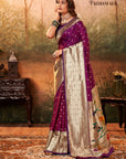 PURPLE Paithani silk saree