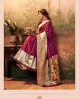 PURPLE Paithani silk saree