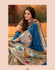 BLUE Paithani silk saree