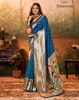 BLUE Paithani silk saree