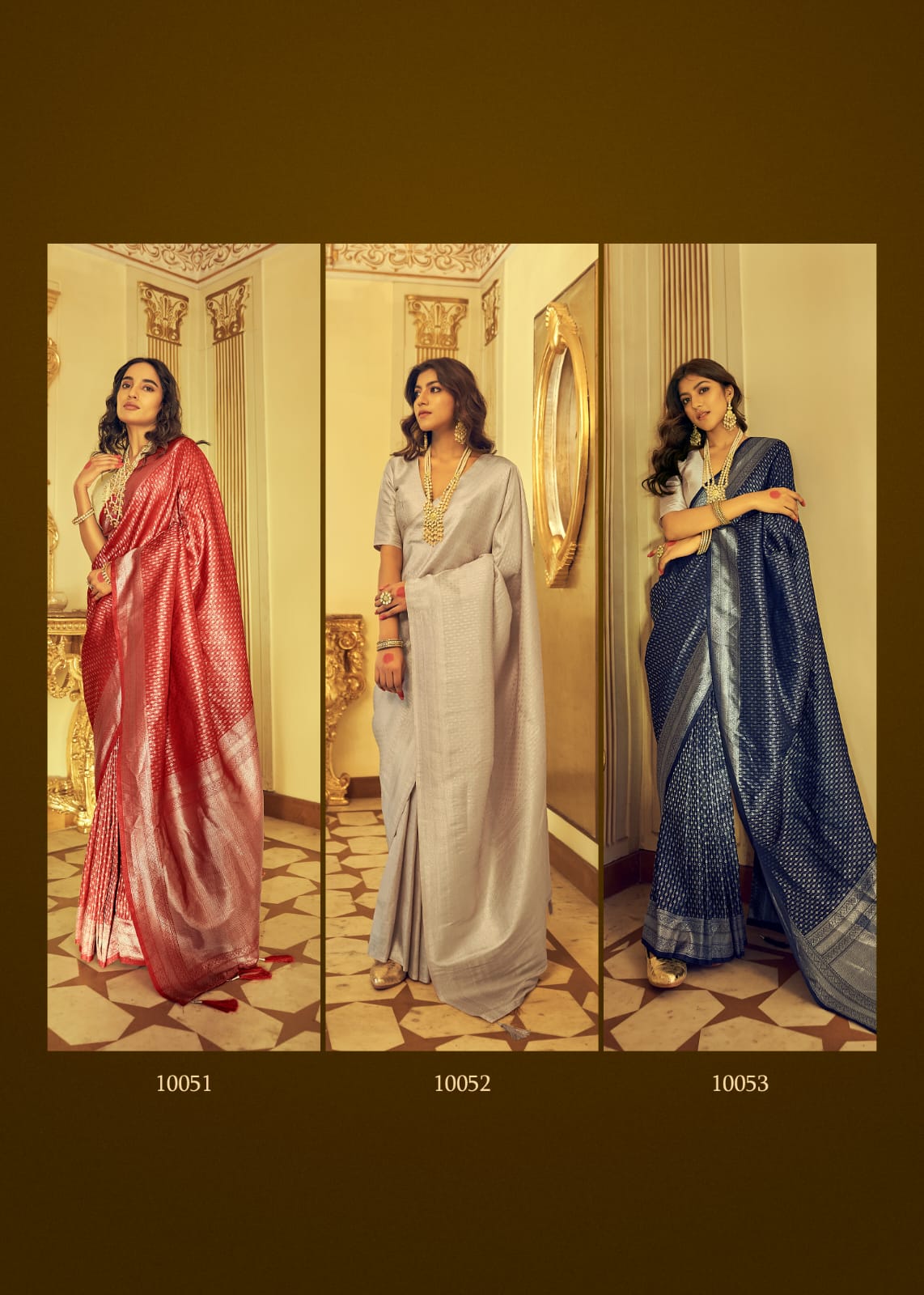 RED Kanjeevaram Semi-silk  saree