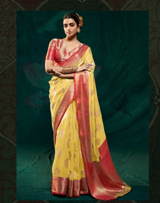 SOFT SATTIN ORGANZA SAREE