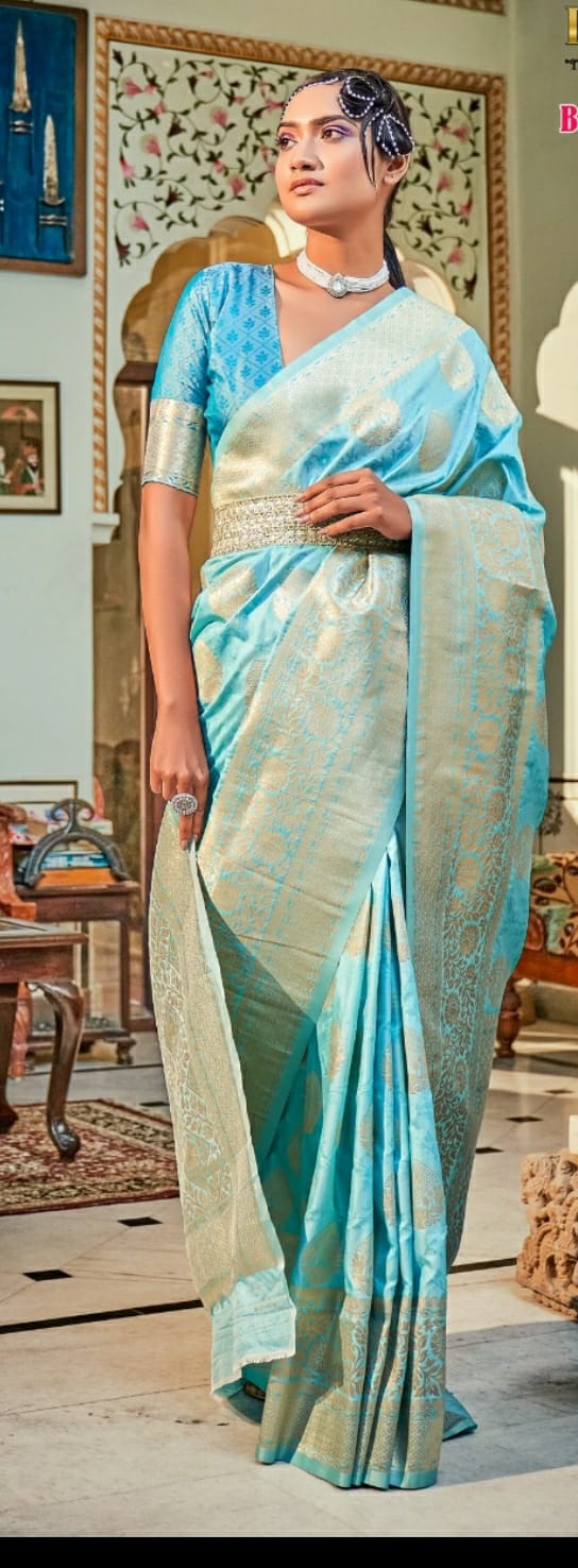 Banarasi zari Boota Art silk
