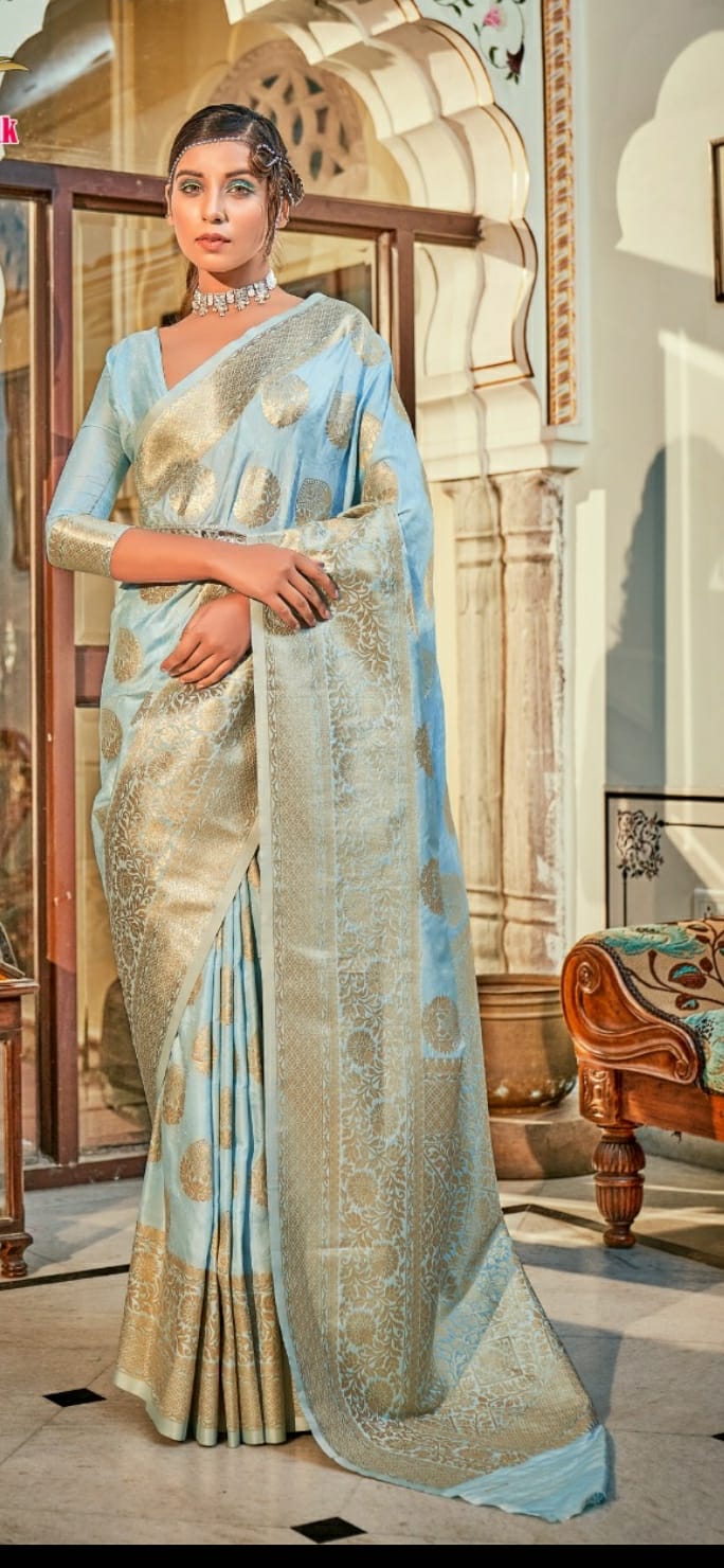 Banarasi zari Boota Art silk
