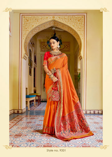 Plain Banarasi border Art silk saree