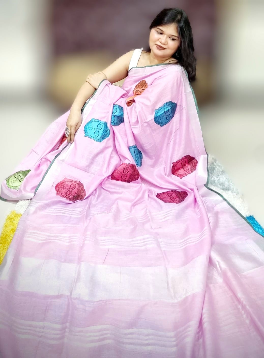 लिनन बुद्ध कढ़ाई